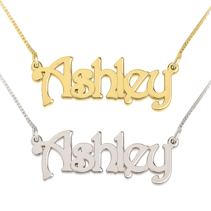 Steampunk Style Name Necklace