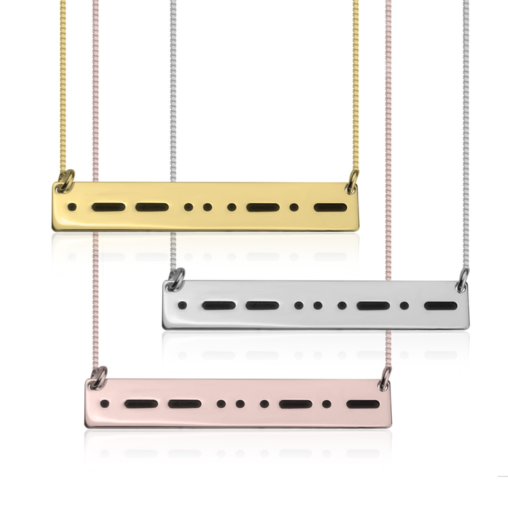 Personalized Morse Code Necklace