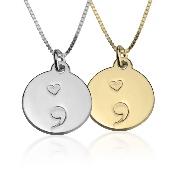 Semicolon Pendant Necklace
