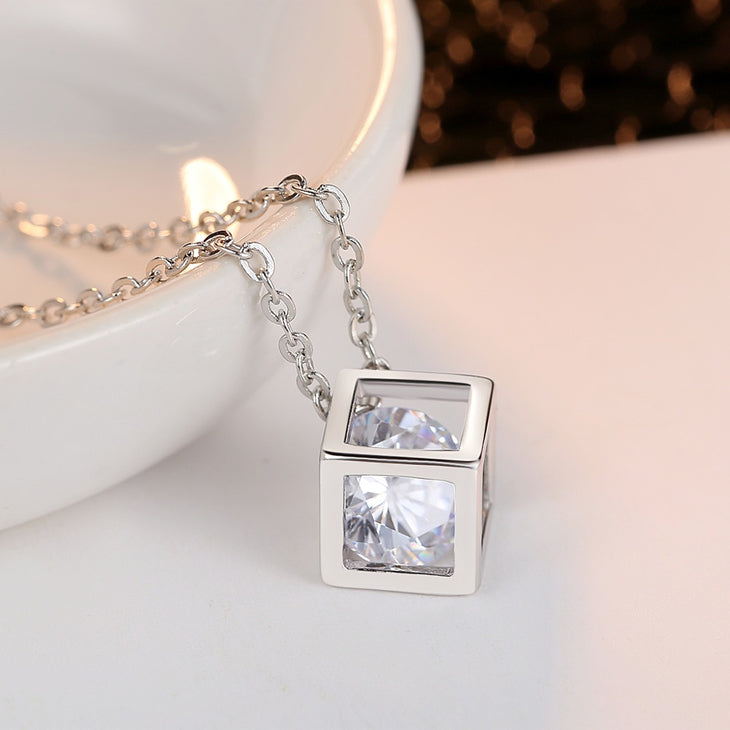Crystal Cube Necklace