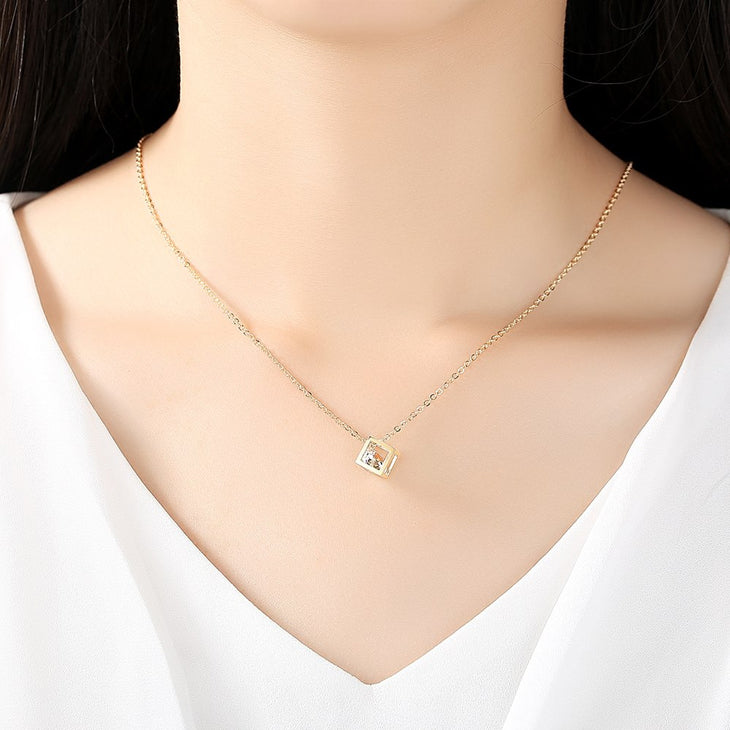 Crystal Cube Necklace