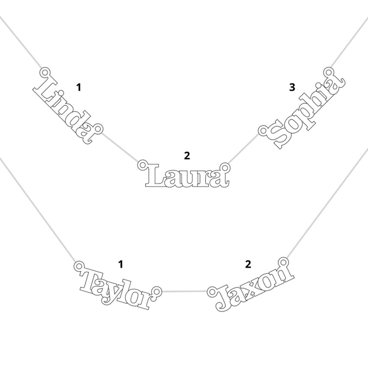 Multiple Name Necklace