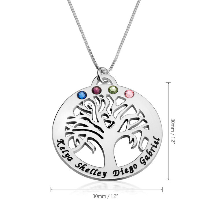 Birthstone Tree Necklace