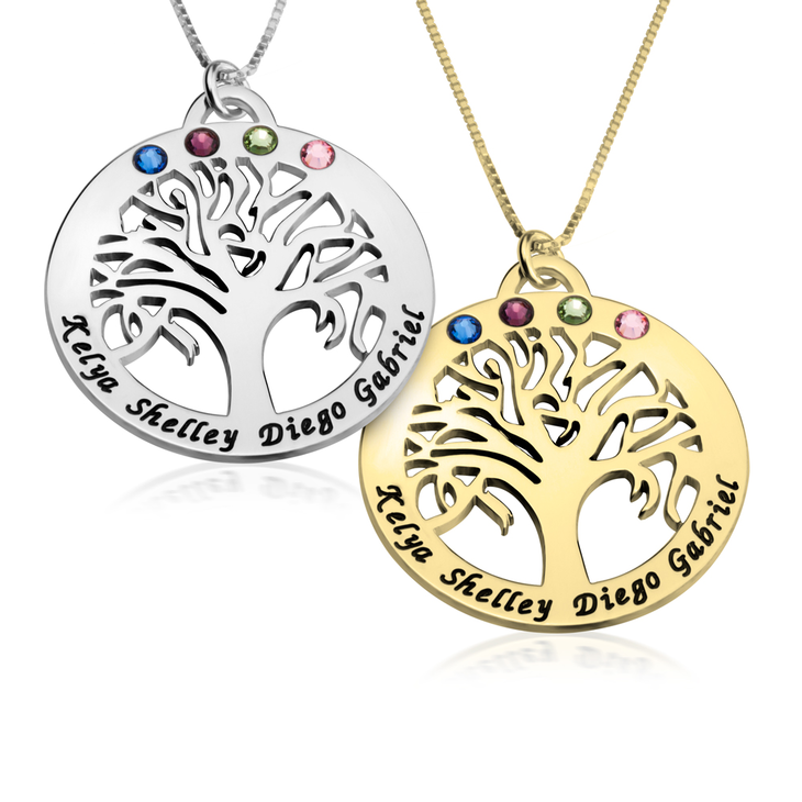 Birthstone Tree Necklace