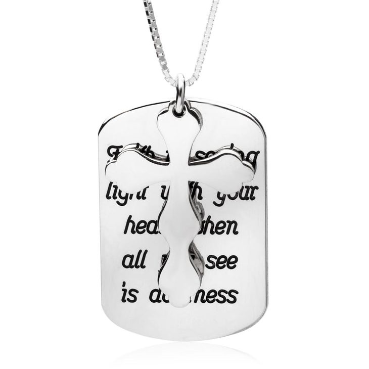 Personalized Prayer Cross Necklace