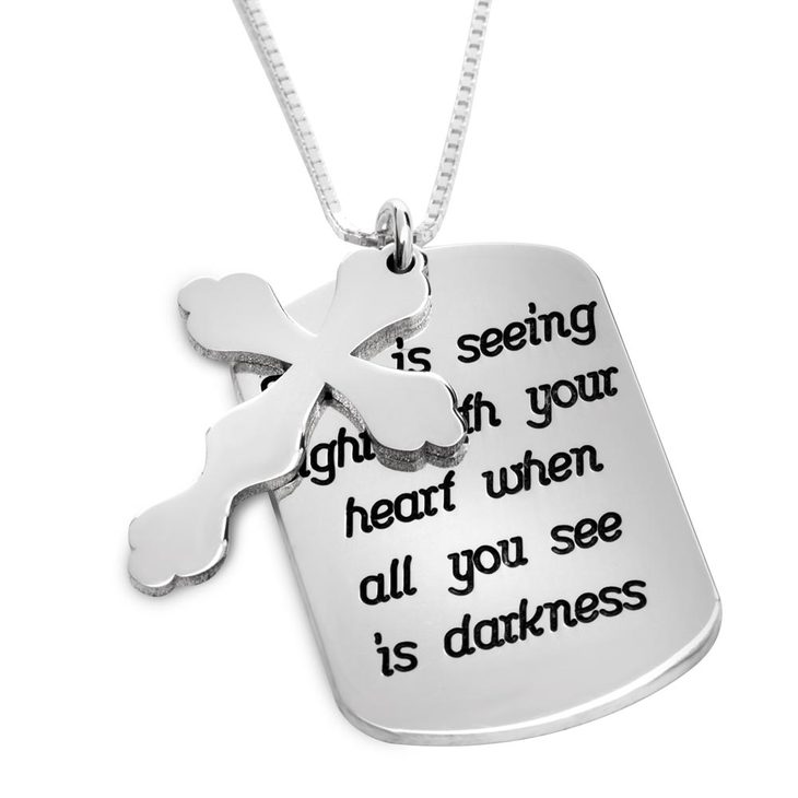 Personalized Prayer Cross Necklace
