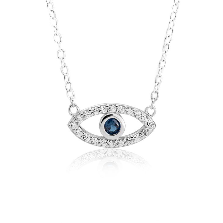 Eye Necklace With Cubic Zirconia