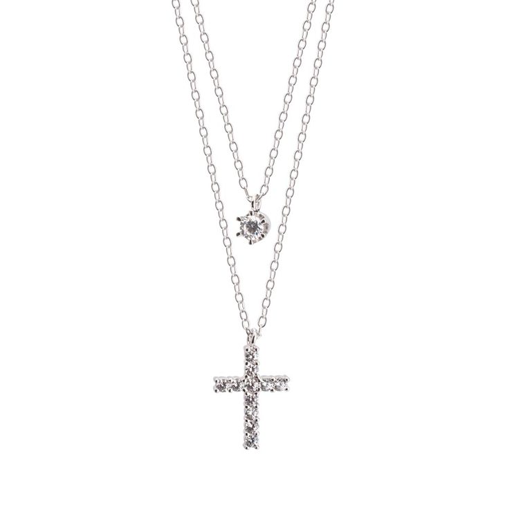 Layered Cross Necklace