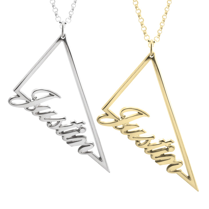 Triangle Name Necklace