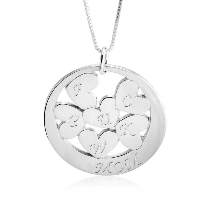 Custom Mom Necklace With Children's Initials