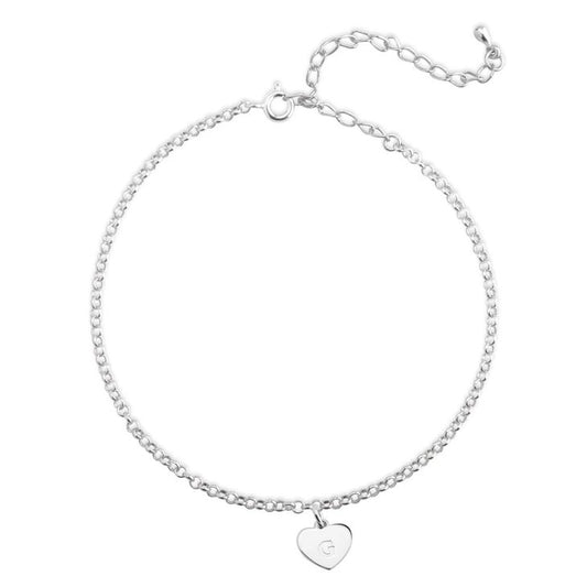 Initial Heart Anklet