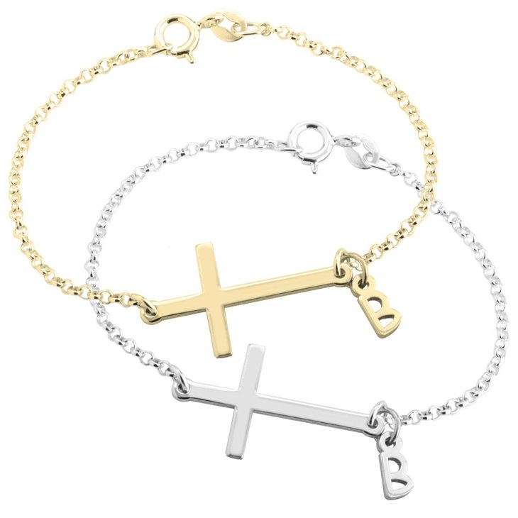 Personalized Cross Bracelet
