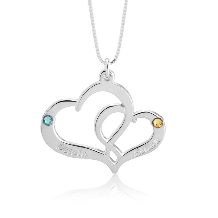 Two Heart Personalized Necklace