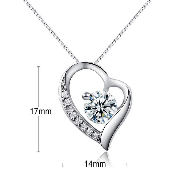 Heart Necklace With Zirconia