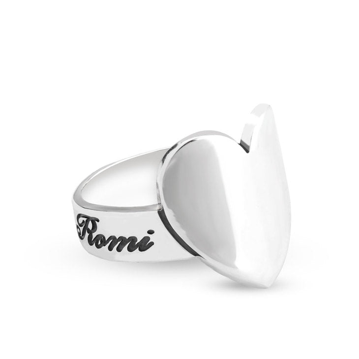 Engraved Heart Ring