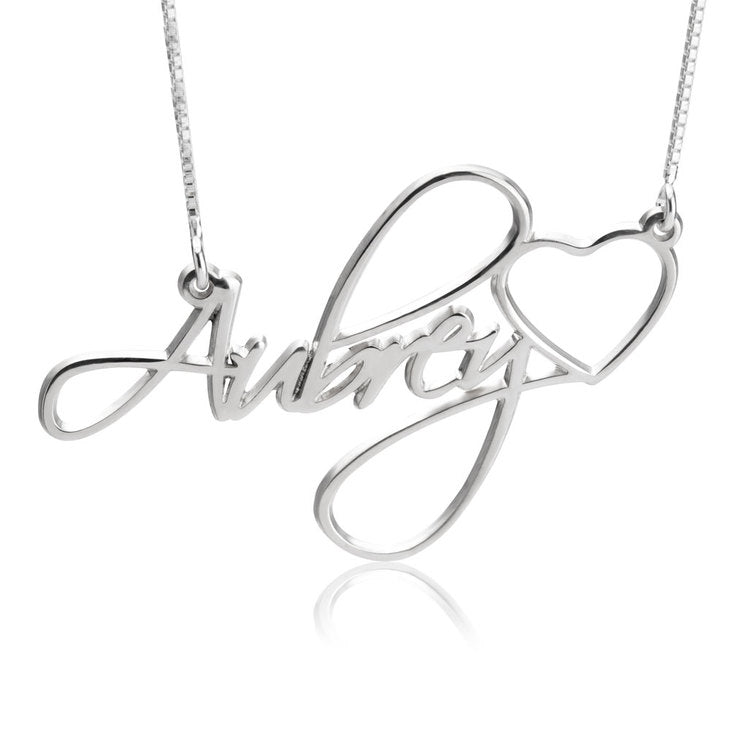 Custom Name Necklace With Heart