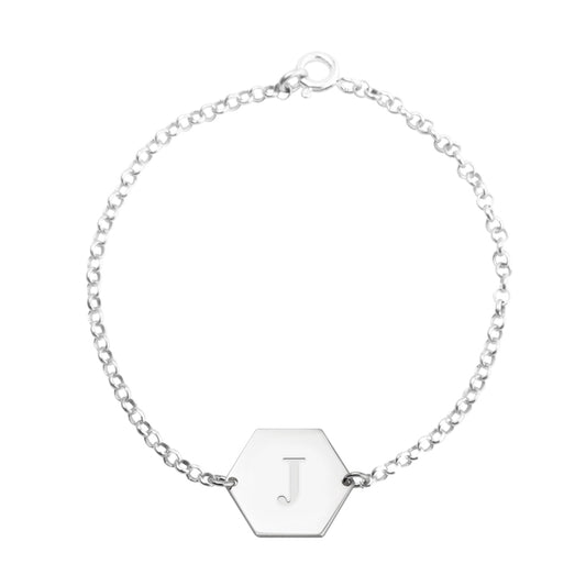 Personalized Hexagon Bracelet