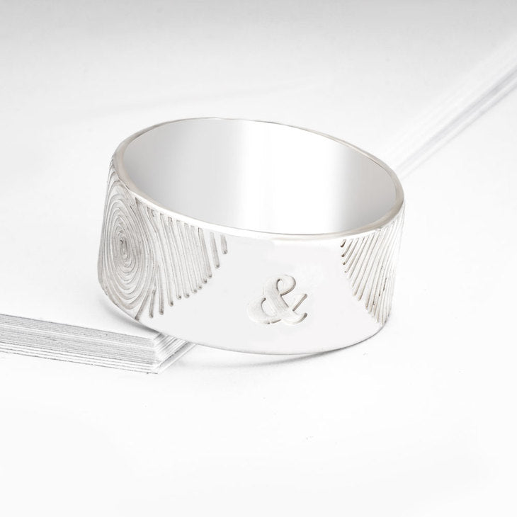 Fingerprint Couple Ring