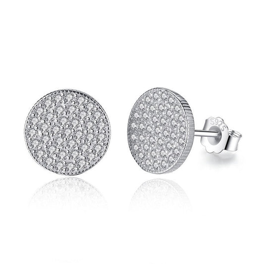 Round Cubic Zirconia Stud Earrings