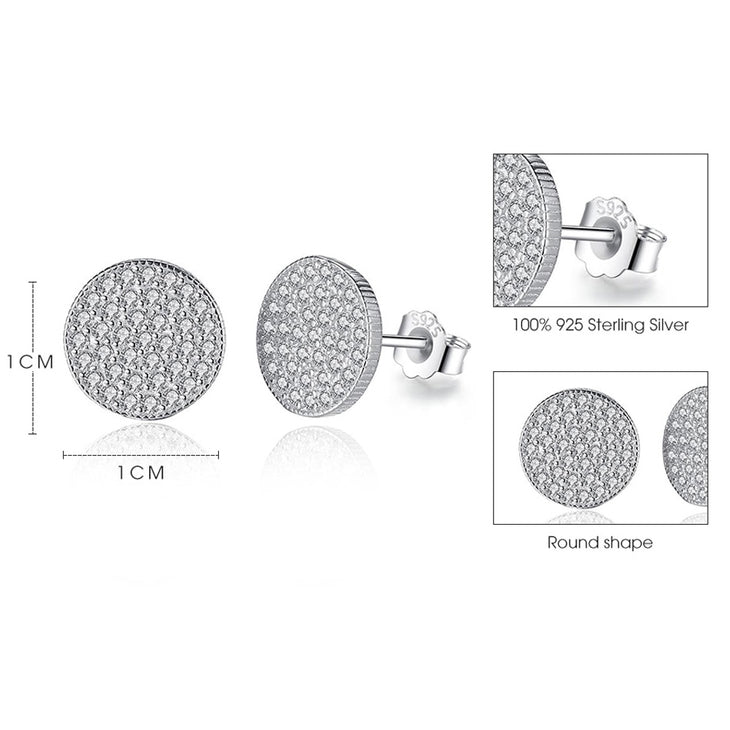 Round Cubic Zirconia Stud Earrings