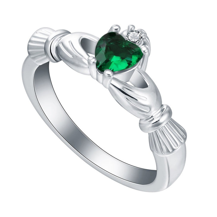 Green Claddagh Ring