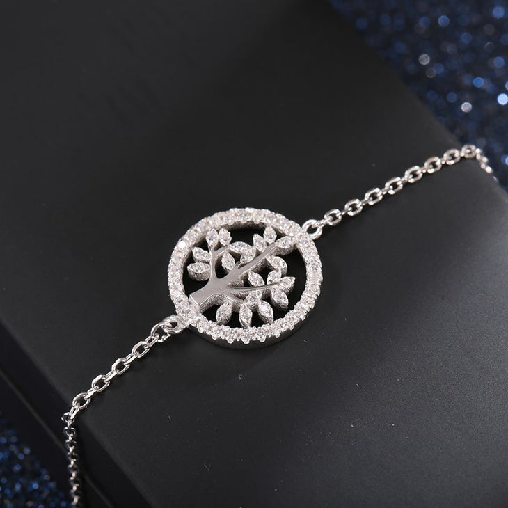 Family Tree Bracelet with Zirconia
