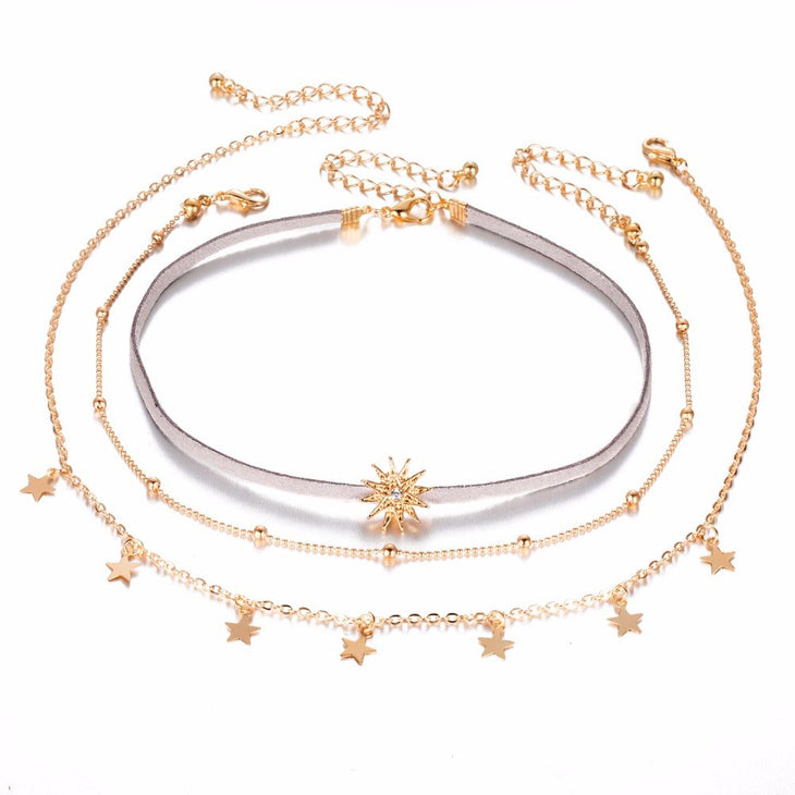 Sun & Stars Layered Necklace