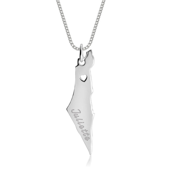 Israel Map Necklace
