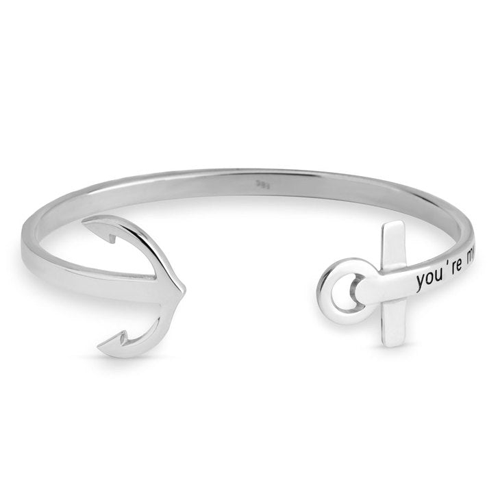 Personalized Anchor Bangle