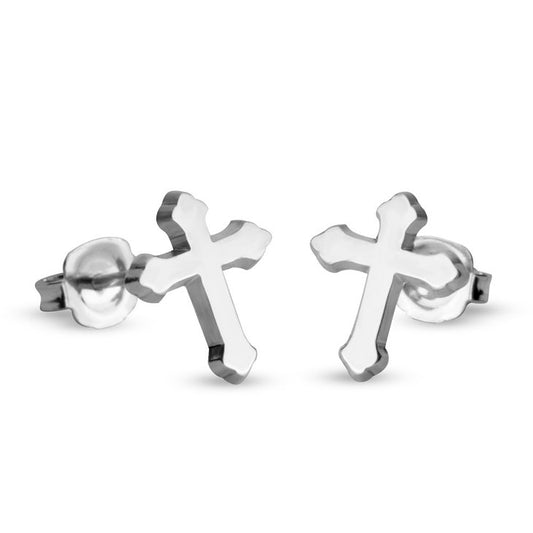 Gothic Cross Stud Earrings