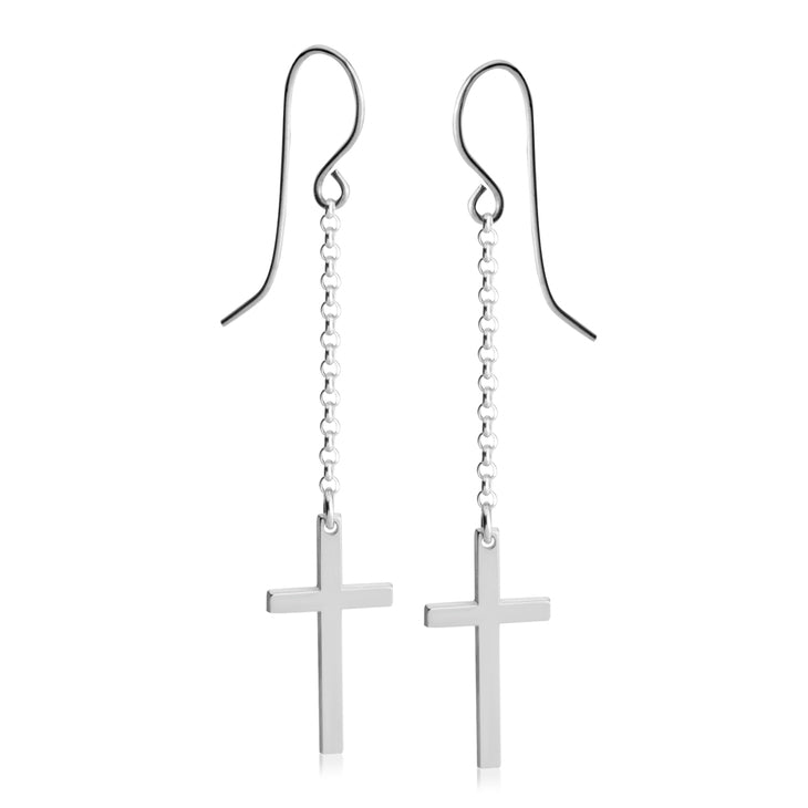 Hanging Cross Earring