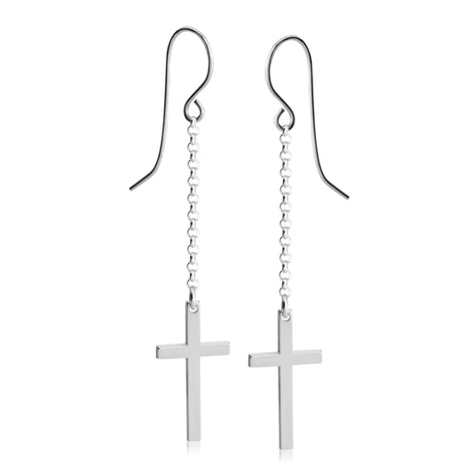 Hanging Cross Earring