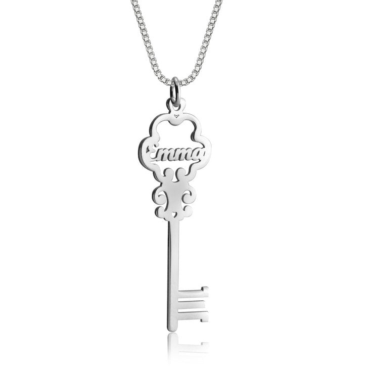 Personalized Key Shape Necklace