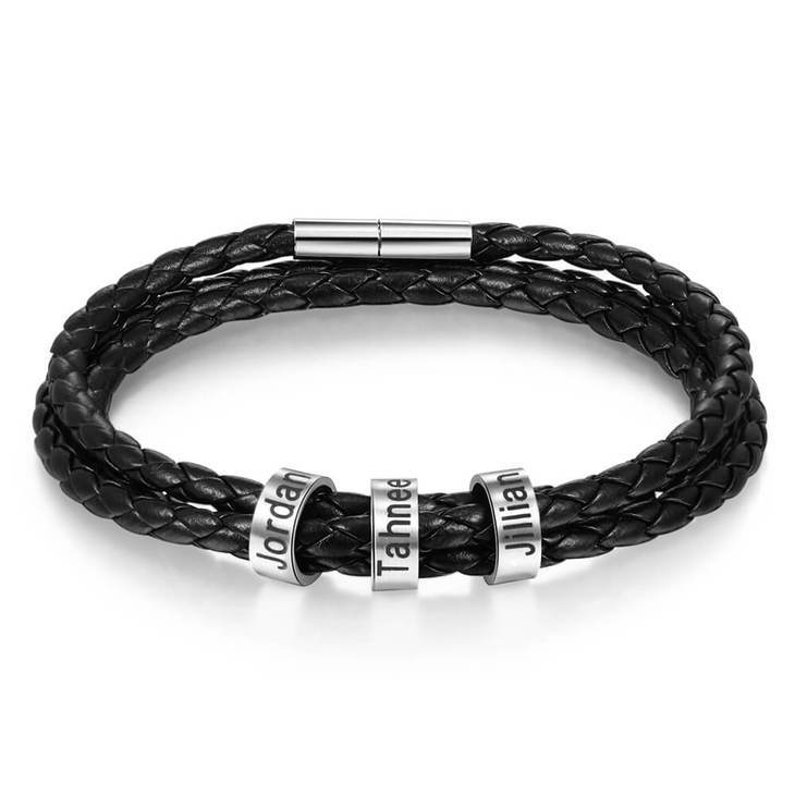 Braided Leather Bracelet for Men