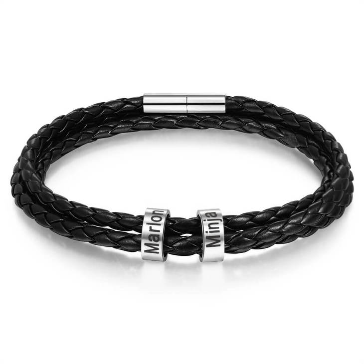 Braided Leather Bracelet for Men