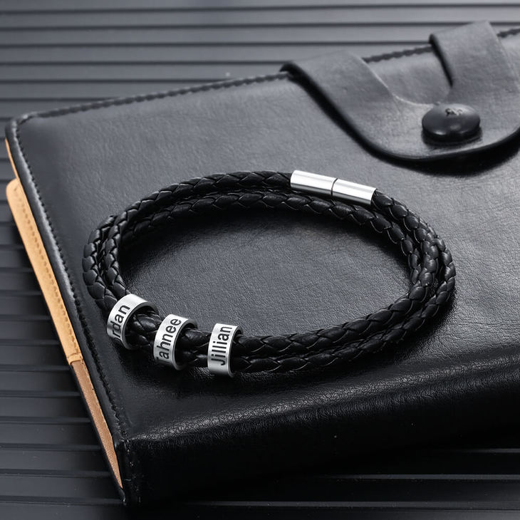 Braided Leather Bracelet for Men