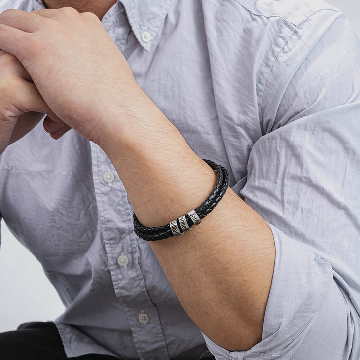 Braided Leather Bracelet for Men