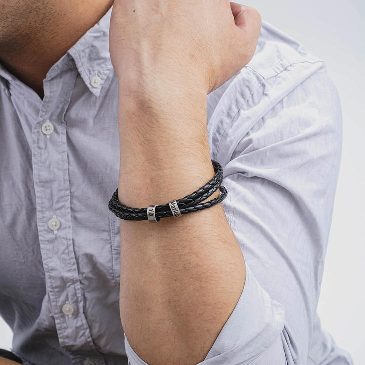 Braided Leather Bracelet for Men