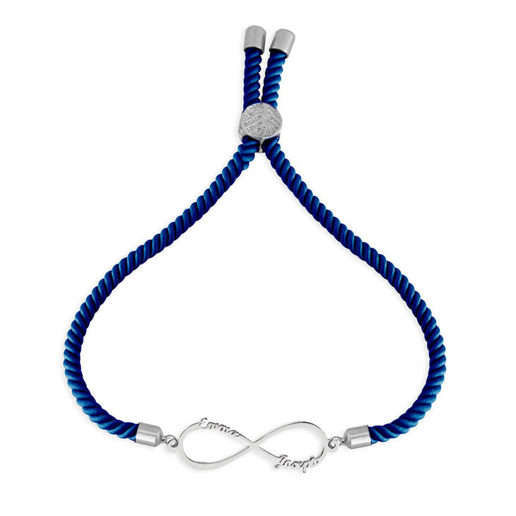 Personalized Cord Infinity Bracelet