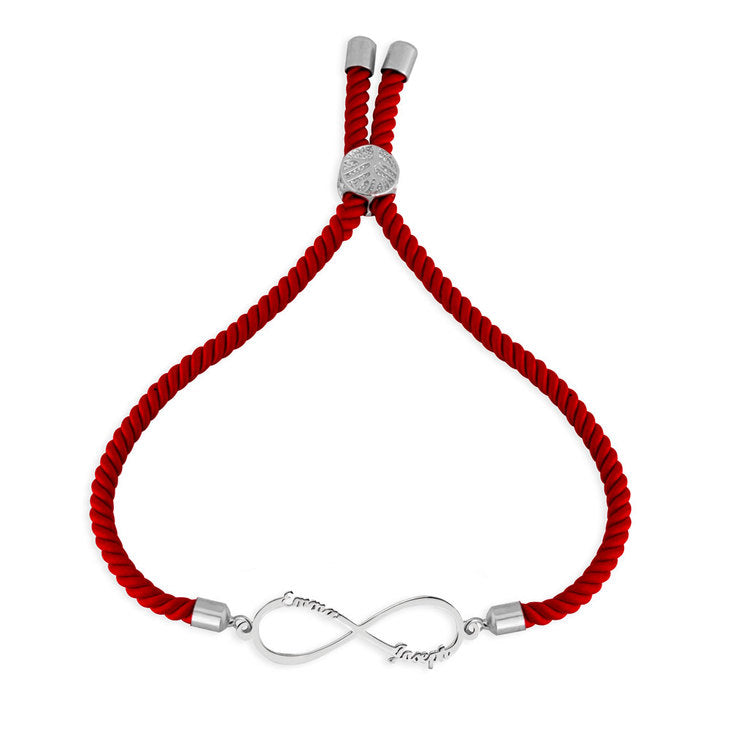 Personalized Cord Infinity Bracelet