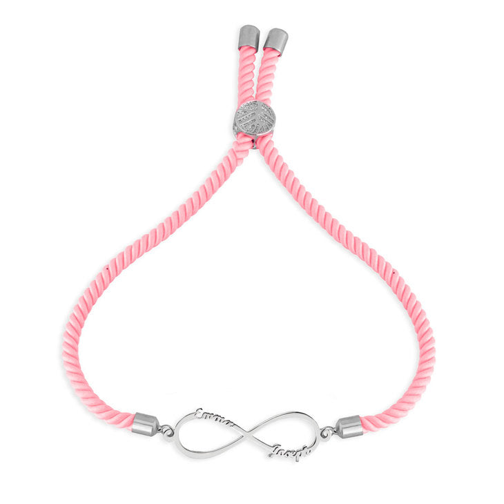 Personalized Cord Infinity Bracelet