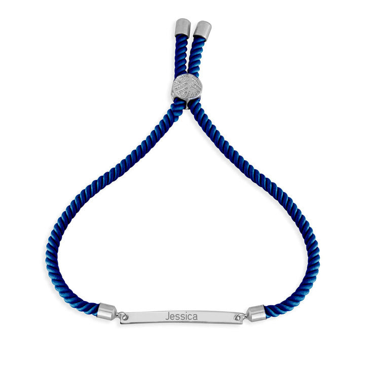 Personalized Cord Bar Bracelet