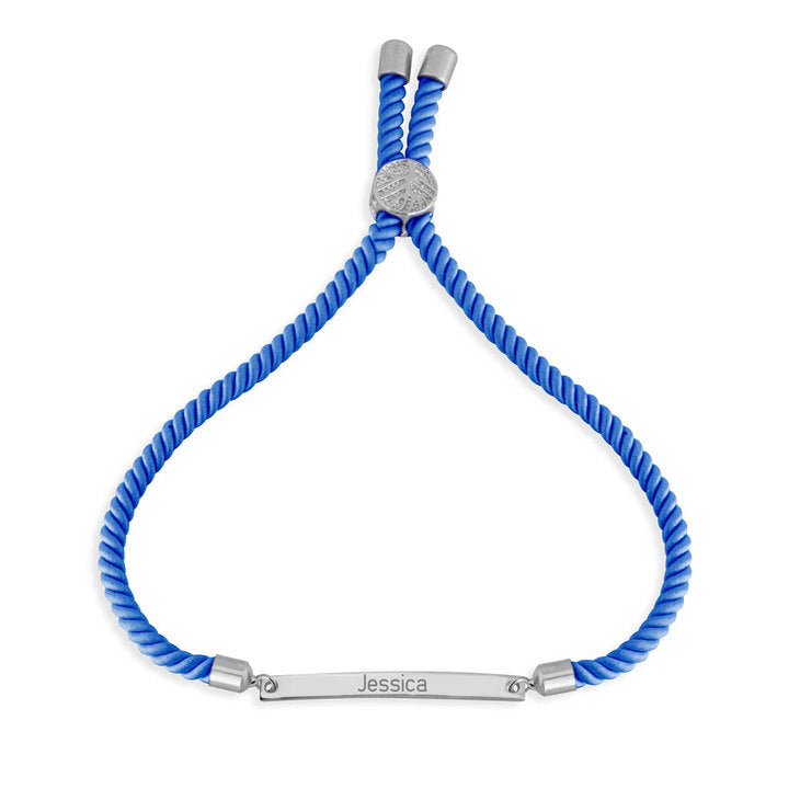 Personalized Cord Bar Bracelet
