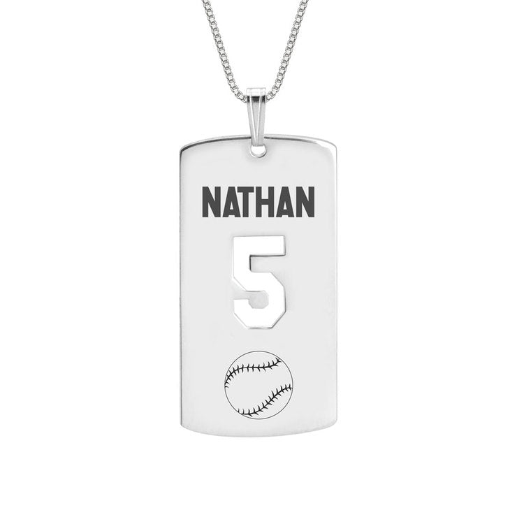 Personalized Dog Tag Sport Necklace