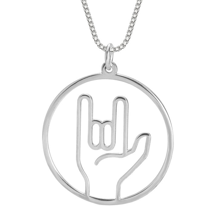 Sign Language Necklace
