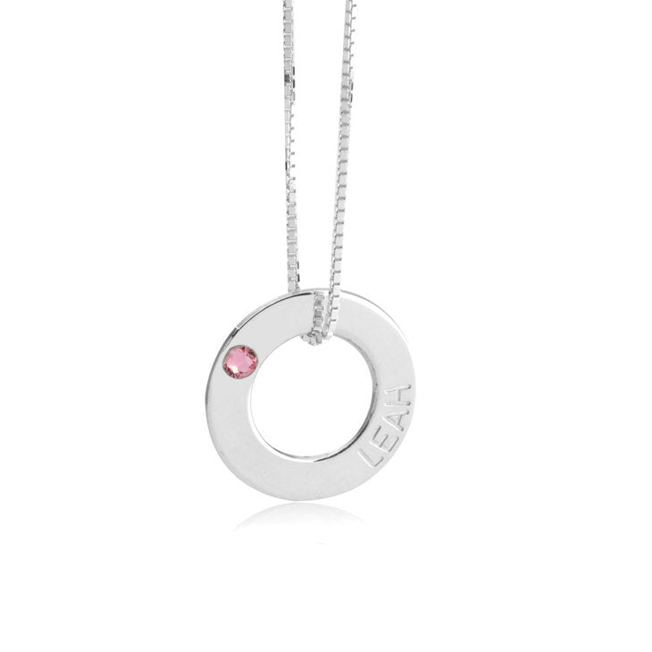 Geometric Shape Engraved Necklace