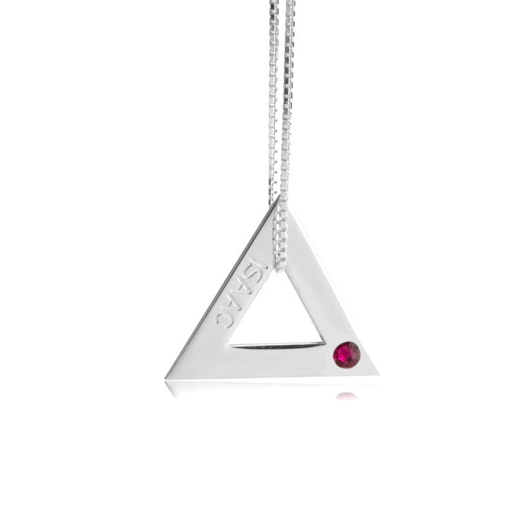 Geometric Shape Engraved Necklace
