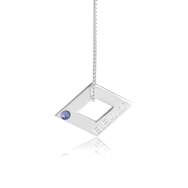 Geometric Shape Engraved Necklace