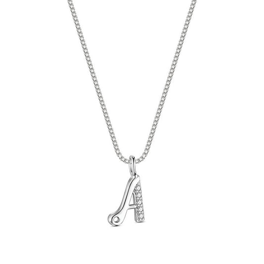 Delicate CZ Initial Necklace