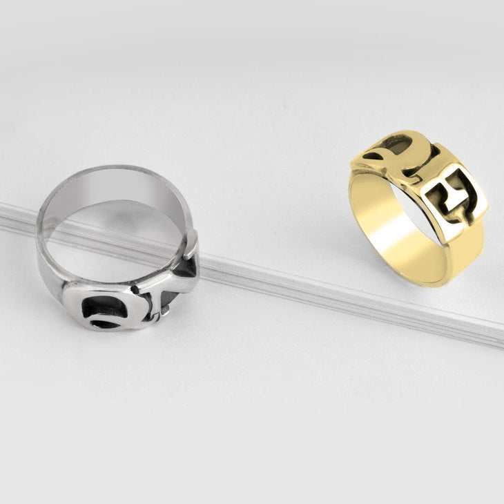 Personalized Signet Ring with Two Initials